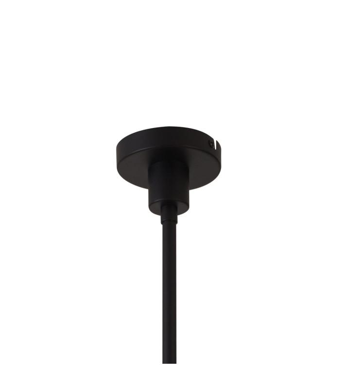 Baldwin 58cm Telescopic Pendant Curved Cone Glass (U) 5 Light G9 Satin Black/Iridescent/Opal-6