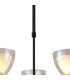 Baldwin 58cm Telescopic Pendant Curved Cone Glass (U) 5 Light G9 Satin Black/Iridescent/Opal-7