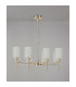 Baldwin 82cm Telescopic/Semi Flush 8 x G9 French Gold/Frosted Type B Shade-11