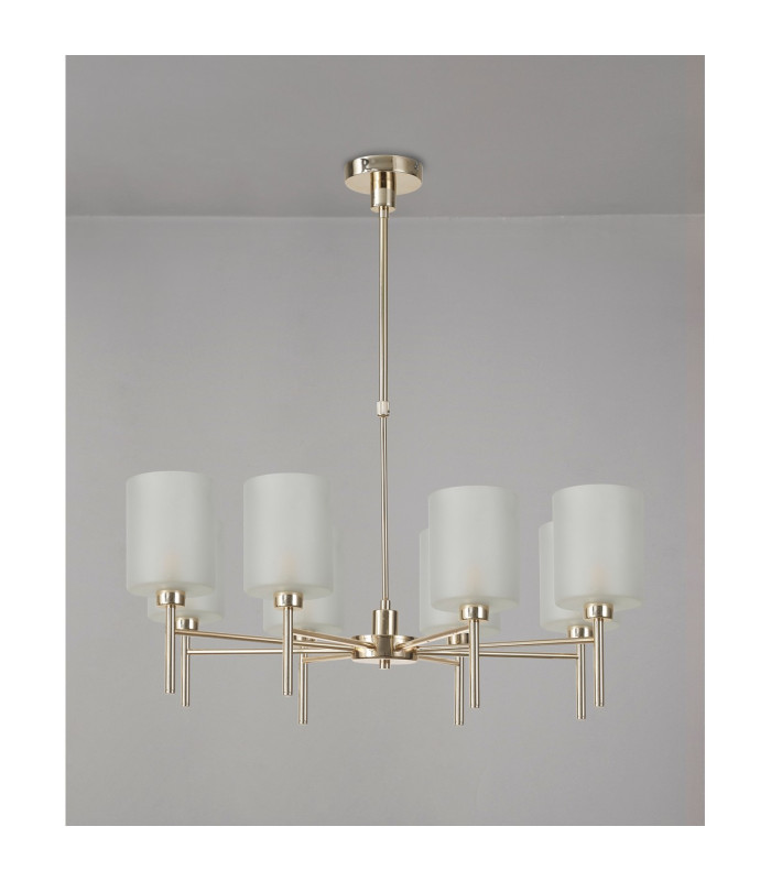 Baldwin 82cm Telescopic/Semi Flush 8 x G9 French Gold/Frosted Type B Shade-11