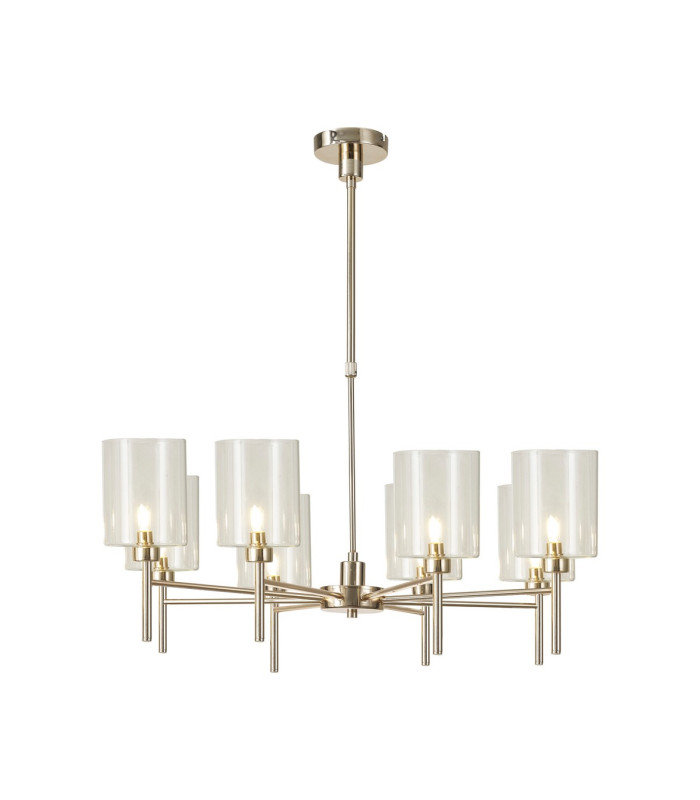 Baldwin 82cm Telescopic/Semi Flush 8 x G9 French Gold/Clear Type B Shade-1