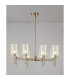 Baldwin 82cm Telescopic/Semi Flush 8 x G9 French Gold/Clear Type B Shade-3