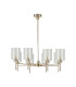 Baldwin 82cm Telescopic/Semi Flush 8 x G9 French Gold/Clear Type B Shade-4