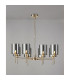 Baldwin 82cm Telescopic/Semi Flush 8 x G9 French Gold/Chrome Type B Shade-3