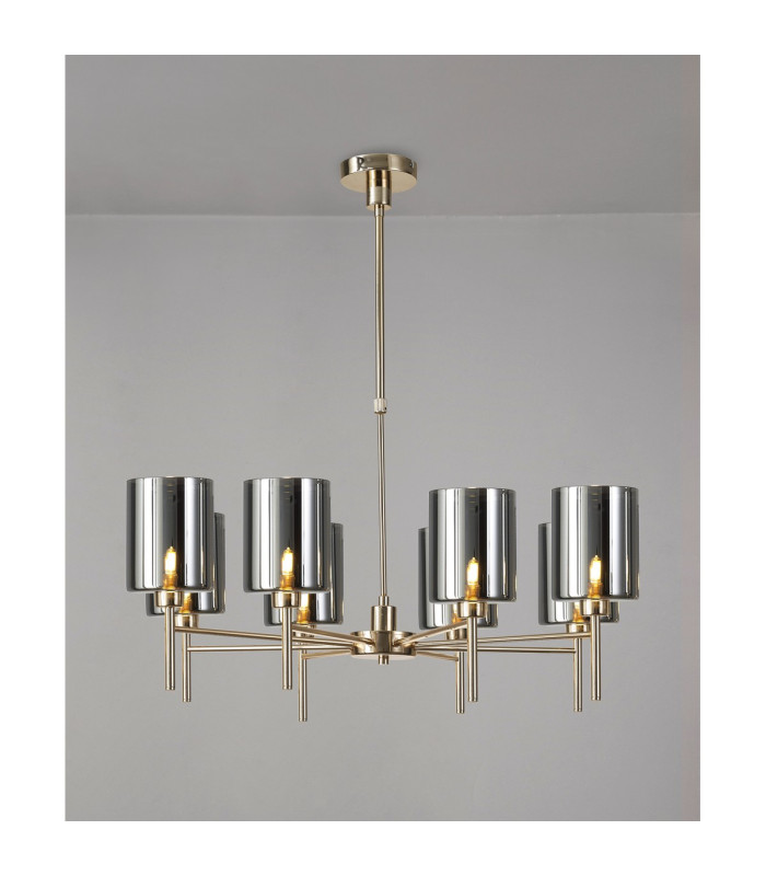 Baldwin 82cm Telescopic/Semi Flush 8 x G9 French Gold/Chrome Type B Shade-3