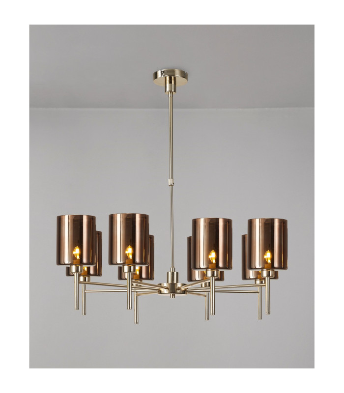 Baldwin 82cm Telescopic/Semi Flush 8 x G9 French Gold/Copper Type B Shade-3