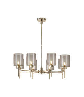 Baldwin 82cm Telescopic/Semi Flush 8 x G9 French Gold/Smoked Type B Shade-1