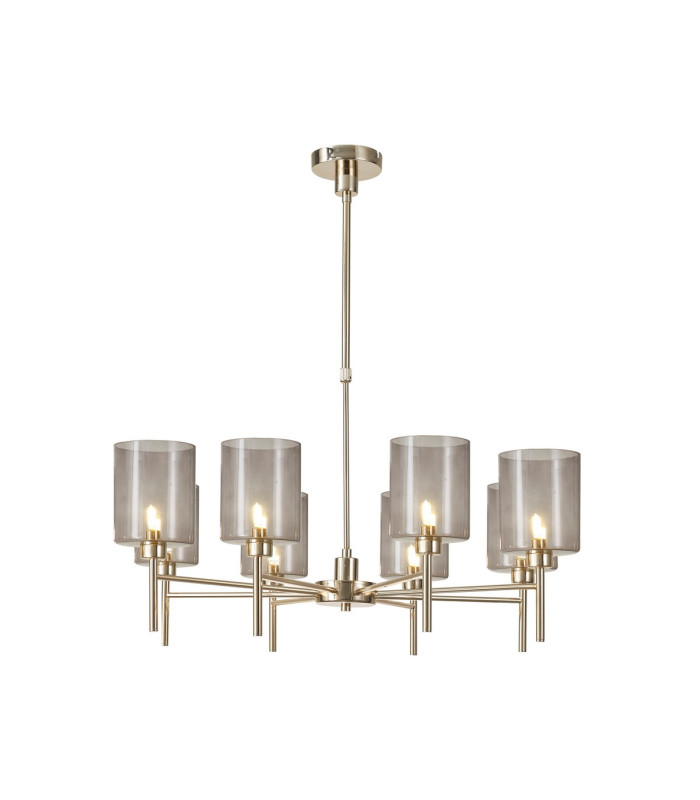 Baldwin 82cm Telescopic/Semi Flush 8 x G9 French Gold/Smoked Type B Shade-1
