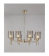 Baldwin 82cm Telescopic/Semi Flush 8 x G9 French Gold/Smoked Type B Shade-3
