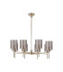 Baldwin 82cm Telescopic/Semi Flush 8 x G9 French Gold/Smoked Type B Shade-4