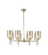 Baldwin 82cm Telescopic/Semi Flush 8 x G9 French Gold/Cognac Type B Shade-1