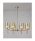 Baldwin 82cm Telescopic/Semi Flush 8 x G9 French Gold/Cognac Type B Shade-3