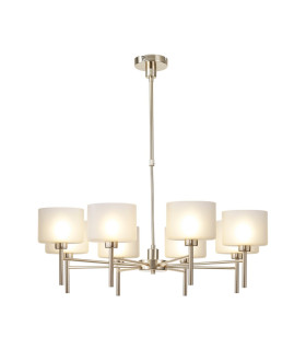 Baldwin 85cm Telescopic/Semi Flush 8 x G9 French Gold/Frosted Type C Shade-1