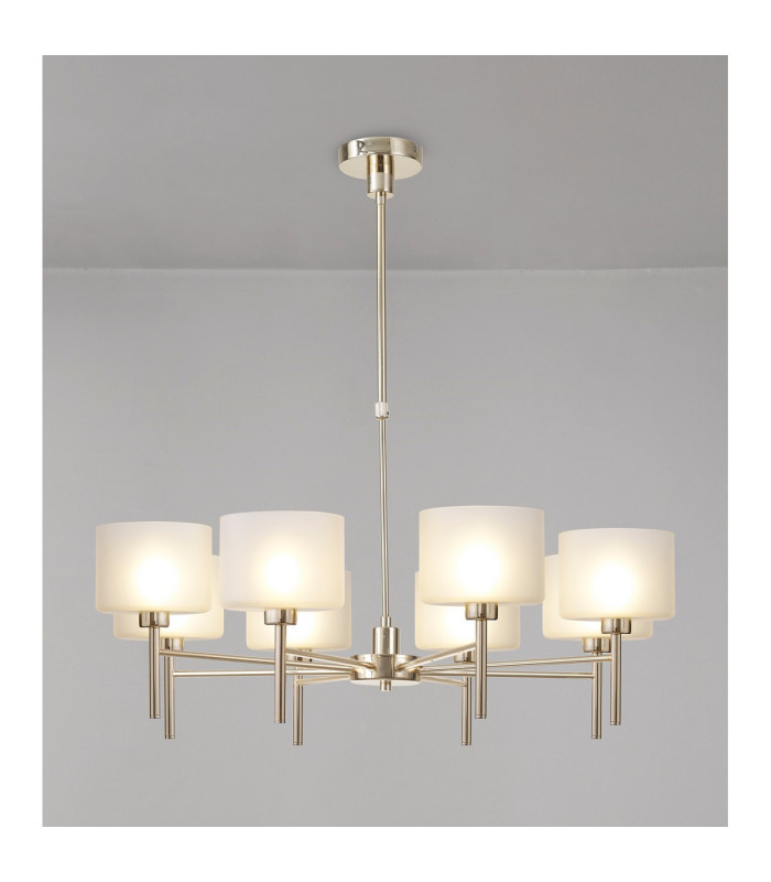 Baldwin 85cm Telescopic/Semi Flush 8 x G9 French Gold/Frosted Type C Shade-3