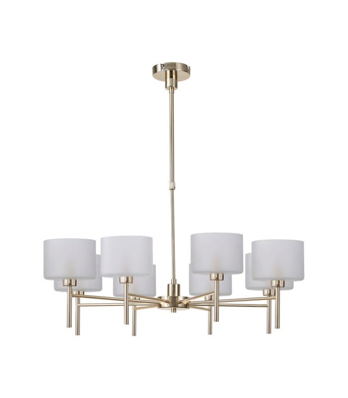 Baldwin 85cm Telescopic/Semi Flush 8 x G9 French Gold/Frosted Type C Shade-4