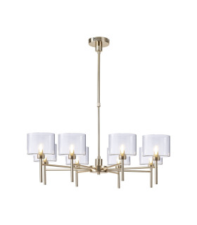 Baldwin 85cm Telescopic/Semi Flush 8 x G9 French Gold/Clear Type C Shade-1