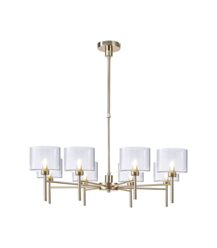 Baldwin 85cm Telescopic/Semi Flush 8 x G9 French Gold/Clear Type C Shade-1