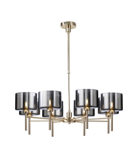 Baldwin 85cm Telescopic/Semi Flush 8 x G9 French Gold/Chrome Type C Shade-1