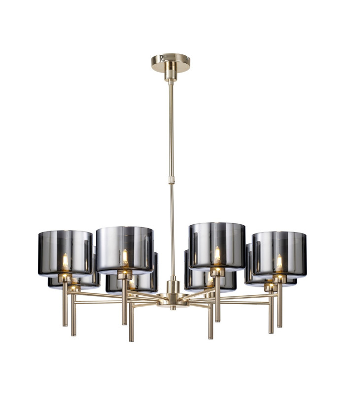 Baldwin 85cm Telescopic/Semi Flush 8 x G9 French Gold/Chrome Type C Shade-1