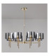 Baldwin 85cm Telescopic/Semi Flush 8 x G9 French Gold/Chrome Type C Shade-3