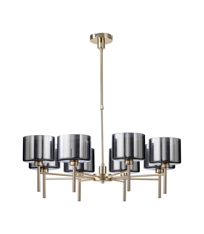 Baldwin 85cm Telescopic/Semi Flush 8 x G9 French Gold/Chrome Type C Shade-4