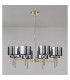 Baldwin 85cm Telescopic/Semi Flush 8 x G9 French Gold/Chrome Type C Shade-11