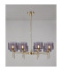 Baldwin 85cm Telescopic/Semi Flush 8 x G9 French Gold/Smoked Type C Shade-3