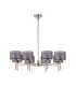 Baldwin 85cm Telescopic/Semi Flush 8 x G9 French Gold/Smoked Type C Shade-4