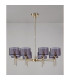 Baldwin 85cm Telescopic/Semi Flush 8 x G9 French Gold/Smoked Type C Shade-11