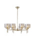 Baldwin 85cm Telescopic/Semi Flush 8 x G9 French Gold/Cognac Type C Shade-1