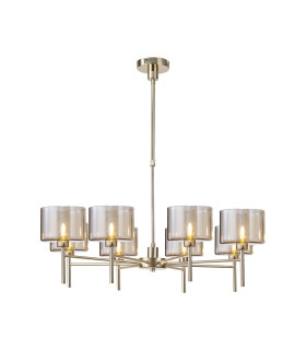 Baldwin 85cm Telescopic/Semi Flush 8 x G9 French Gold/Cognac Type C Shade-1
