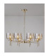 Baldwin 85cm Telescopic/Semi Flush 8 x G9 French Gold/Cognac Type C Shade-3