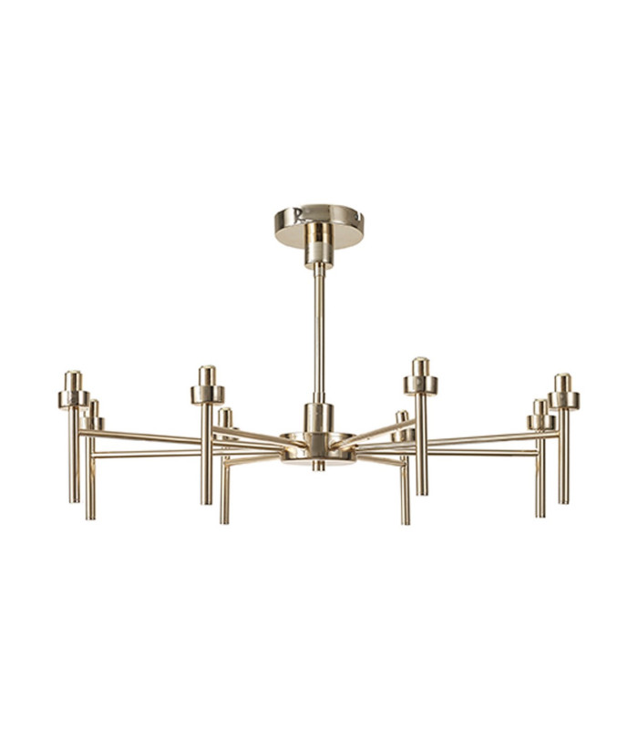 Baldwin 85cm Telescopic/Semi Flush 8 x G9 French Gold/Cognac Type C Shade-9