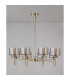 Baldwin 85cm Telescopic/Semi Flush 8 x G9 French Gold/Cognac Type C Shade-11