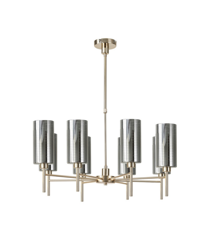 Baldwin 80cm Telescopic/Semi Flush 8 x G9 French Gold/Chrome Type A Shade-4