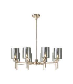 Baldwin 82cm Telescopic/Semi Flush 8 x G9 French Gold/Chrome Lined Type B Shade-1