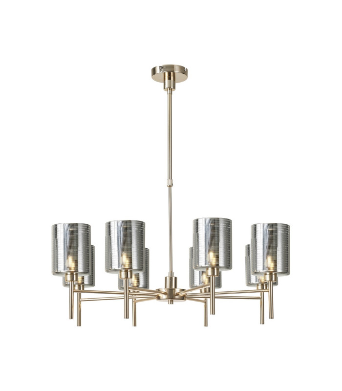 Baldwin 82cm Telescopic/Semi Flush 8 x G9 French Gold/Chrome Lined Type B Shade-1
