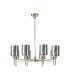 Baldwin 82cm Telescopic/Semi Flush 8 x G9 French Gold/Chrome Lined Type B Shade-4