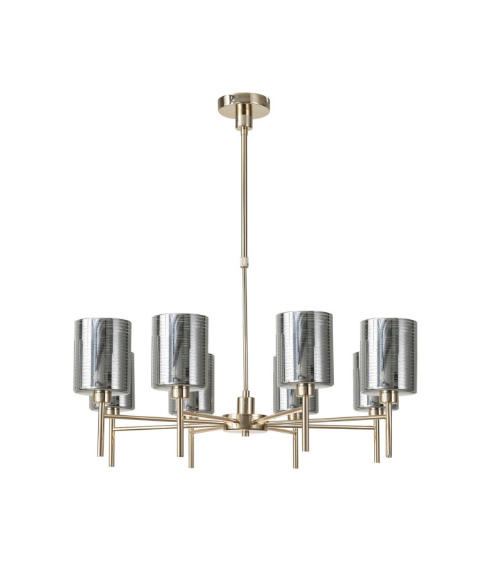 Baldwin 82cm Telescopic/Semi Flush 8 x G9 French Gold/Chrome Lined Type B Shade-4