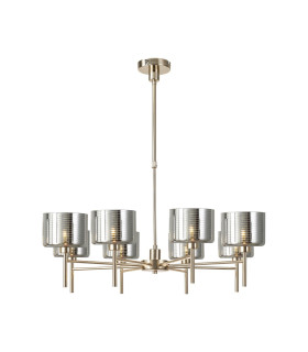 Baldwin 85cm Telescopic/Semi Flush 8 x G9 French Gold/Chrome Lined Type C Shade-1