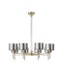Baldwin 85cm Telescopic/Semi Flush 8 x G9 French Gold/Chrome Lined Type C Shade-4
