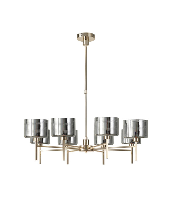Baldwin 85cm Telescopic/Semi Flush 8 x G9 French Gold/Chrome Lined Type C Shade-4