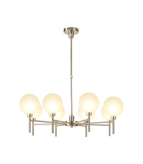 Baldwin 84cm Telescopic/Semi Flush 8 x G9 French Gold/Frosted Type G Shade-1
