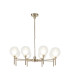 Baldwin 84cm Telescopic/Semi Flush 8 x G9 French Gold/Clear/Frosted Type G Shade-1