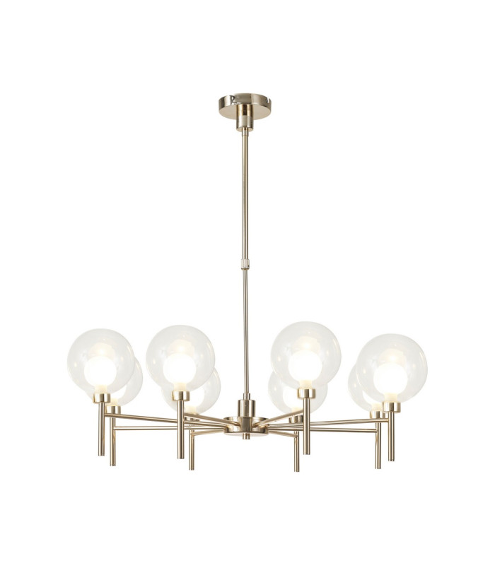 Baldwin 84cm Telescopic/Semi Flush 8 x G9 French Gold/Clear/Frosted Type G Shade-1