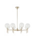 Baldwin 84cm Telescopic/Semi Flush 8 x G9 French Gold/Clear/Frosted Type G Shade-4