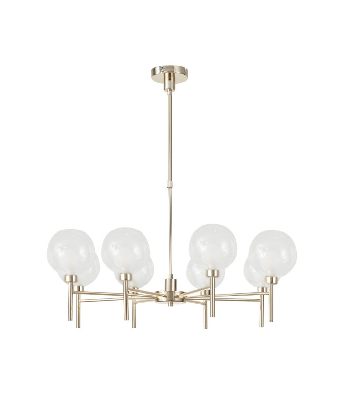 Baldwin 84cm Telescopic/Semi Flush 8 x G9 French Gold/Clear/Frosted Type G Shade-4