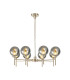 Baldwin 84cm Telescopic/Semi Flush 8 x G9 French Gold/Chrome/Frosted Type G Shade-1