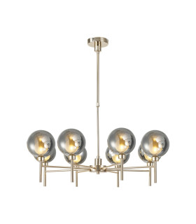 Baldwin 84cm Telescopic/Semi Flush 8 x G9 French Gold/Chrome/Frosted Type G Shade-1