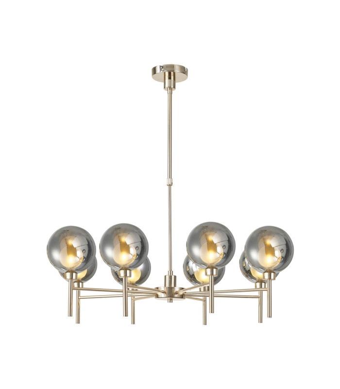 Baldwin 84cm Telescopic/Semi Flush 8 x G9 French Gold/Chrome/Frosted Type G Shade-1